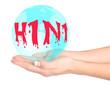Swine flu virus in hands