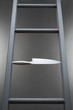 Kitchen knife in place of step in ladder