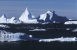 antarrctica ice bergs and sea