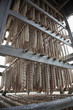 fish fillet hanging to dry