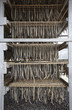 fish fillet hanging to dry