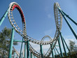 Rollercoaster in amusement park