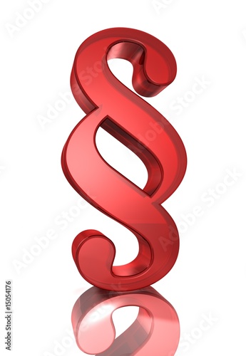 Illustration: Paragrafenzeichen Rot Paragrafenzeichen Rot