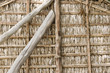 dubai uae detail of wood thatch houses on display at heritage village in bur dubai