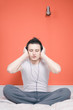 Man listening to music with his eyes closed