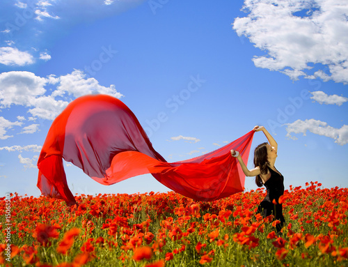 Photo: pretty girl in the poppy field pretty girl in the poppy field