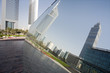 Photo: UAE, Dubai, reflection in a mirrored piece of artwork on display at the Dubai International Financial Centre UAE, Dubai, reflection in a mirrored piece of artwork on display at the Dubai International Financial Centre