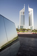 Photo: UAE, Dubai, reflection in a mirrored piece of artwork on display at the Dubai International Financi UAE, Dubai, reflection in a mirrored piece of artwork on display at the Dubai International Financi