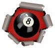 High Quality 3-D Eight-Ball Pool Billard