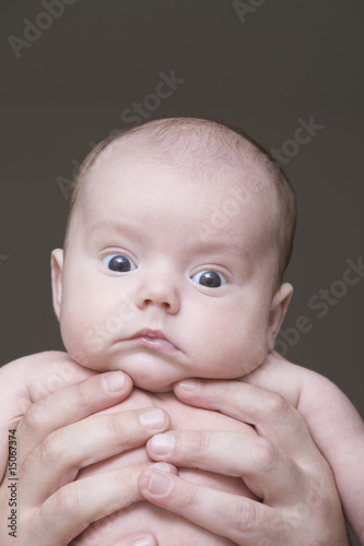 Photo: Baby girl making face Baby girl making face
