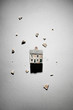 Smashed model house