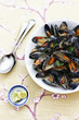 Mussels on plate