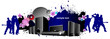 Musical banner with Audio digital recorder set