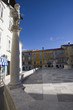 column on wall in piran slovenia