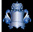 illustration eines blauen wappens