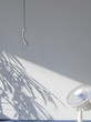 Telephone receiver and fan in empty room