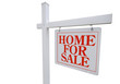 Real Estate Sign Isolated on White Background