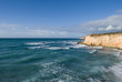 Caribbean Coastal view beautiful turquoise water and cliffs.