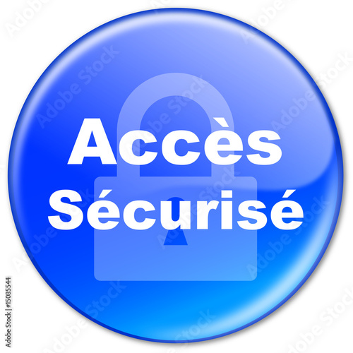 Illustration: Bouton "Accès Sécurisé" (bleu) Bouton "Accès Sécurisé" (bleu)