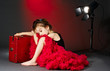 sleeping little actress