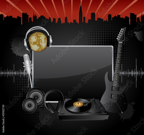 music background. Vector music background