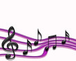 Purple musical bars