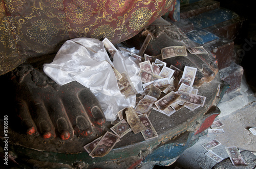 Photo: Offerings in Gyantse Kumbum in Tibet Offerings in Gyantse Kumbum in Tibet
