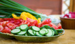 Fresh vegetables prepared for salad