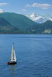 Sail boat in lake Maggiore (northern Italy)