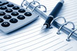 business organizer and pen