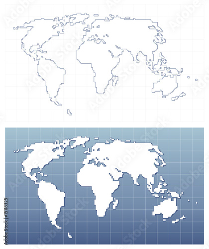 WORLD MAP CONTINENTS OUTLINE