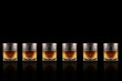 glasses on black background