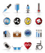 Realistic  medical themed icons and warning-signs