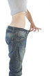 Girl in large jeans Girl in large jeans