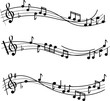 black and white musical notes illustrated chords black and white musical notes illustrated chords