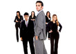 business man and his team