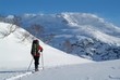 Skiing in the mountains