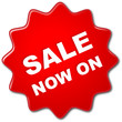 "SALE NOW ON" stamp (red)
