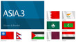 Waving Flags of Asian Countries - Part 3. Waving Flags of Asian Countries - Part 3.