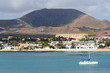 Extinct volcano crater over the town of Corralejo Extinct volcano crater over the town of Corralejo