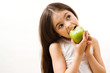 Girl is eating apple Girl is eating apple