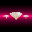 diamond form on red background diamond form on red background