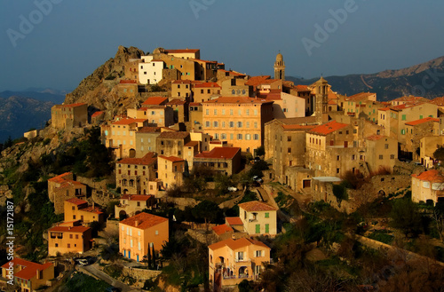 Photo: Old village in Corsica in the late afternoon Old village in Corsica in the late afternoon