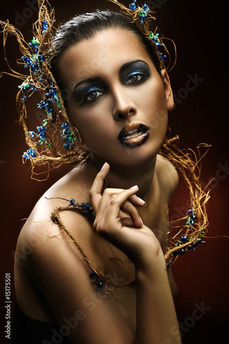 Photo: Gorgeous beauty potrait of an attractive brunette Gorgeous beauty potrait of an attractive brunette