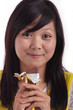 eating chocolate