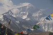 Prayer flags and Mt Everest