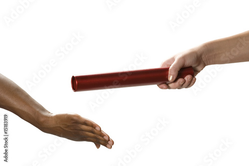 Photo: Relay Baton Handoff Relay Baton Handoff