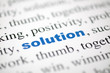 Photo en ligne au meilleur prix mot solution texte flou lettres bleu