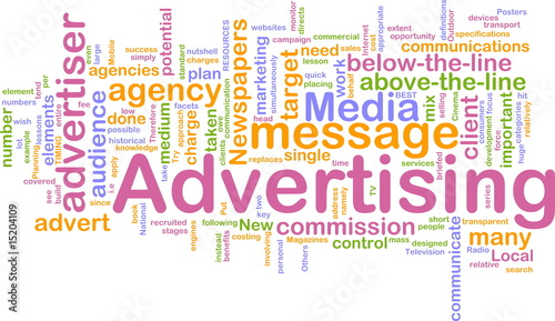 Illustration: Advertising word cloud Advertising word cloud
