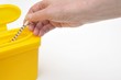 Dispoing of hypodermic needles